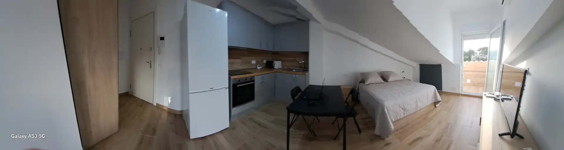Cocina de Estudio de alquiler en Mijas con Aire acondicionado, Calefacción y Terraza