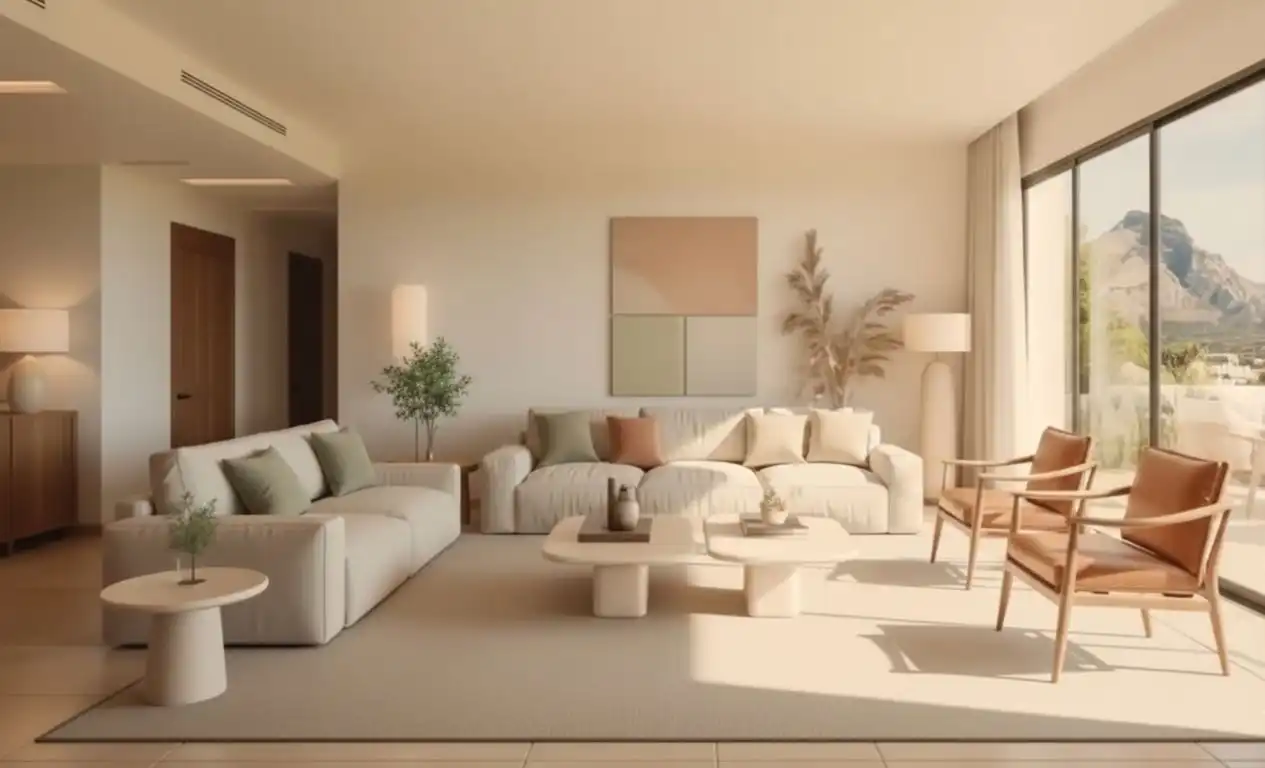 Sala d'estar de Apartament en venda en Jávea / Xàbia amb Aire condicionat, Terrassa i Traster