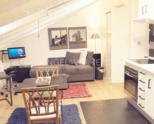 Living room of Study to rent in  Madrid Capital  with Air Conditioner, Heating and Furnished