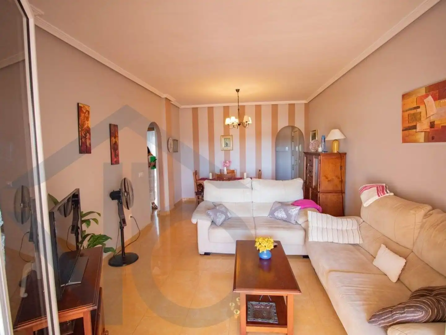 Sala de estar de Piso en venta en Pulpí con Aire acondicionado, Terraza y Piscina