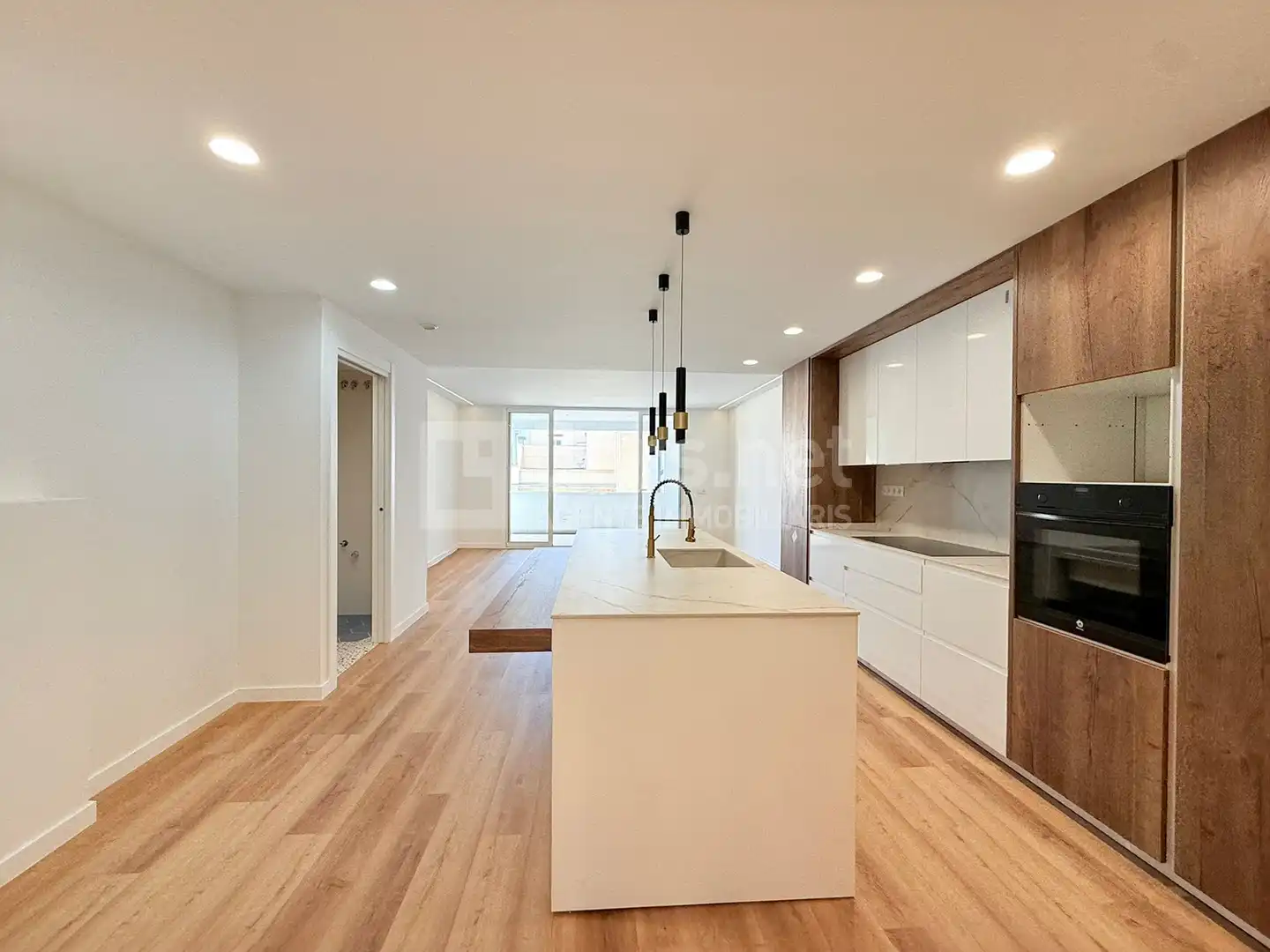 Küche von Wohnung zum Verkauf in Vilanova i la Geltrú mit Klimaanlage, Parkett und Terrasse