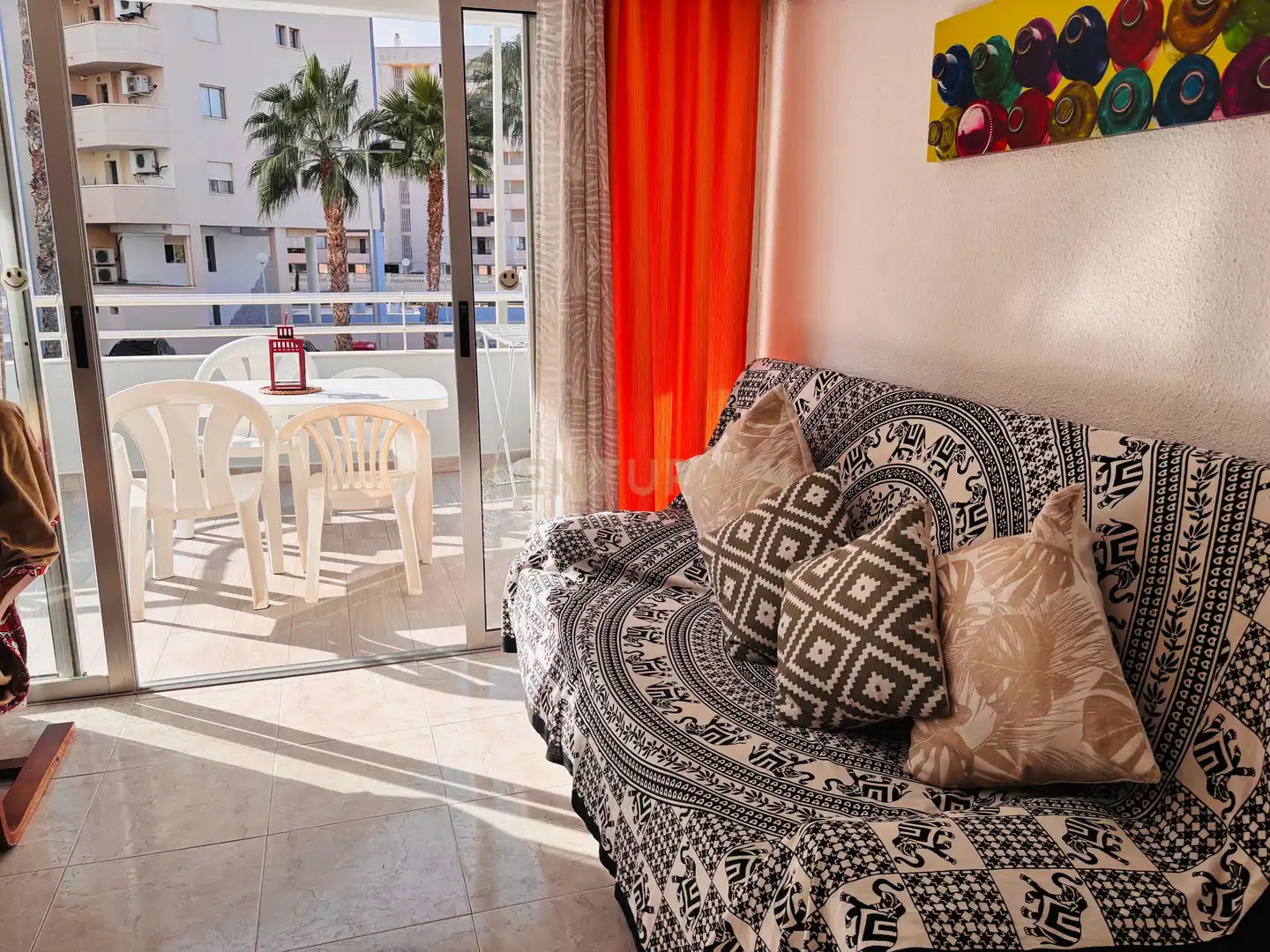 Habitación de Apartamento de alquiler en Calpe / Calp con Aire acondicionado, Lavadora y Microondas