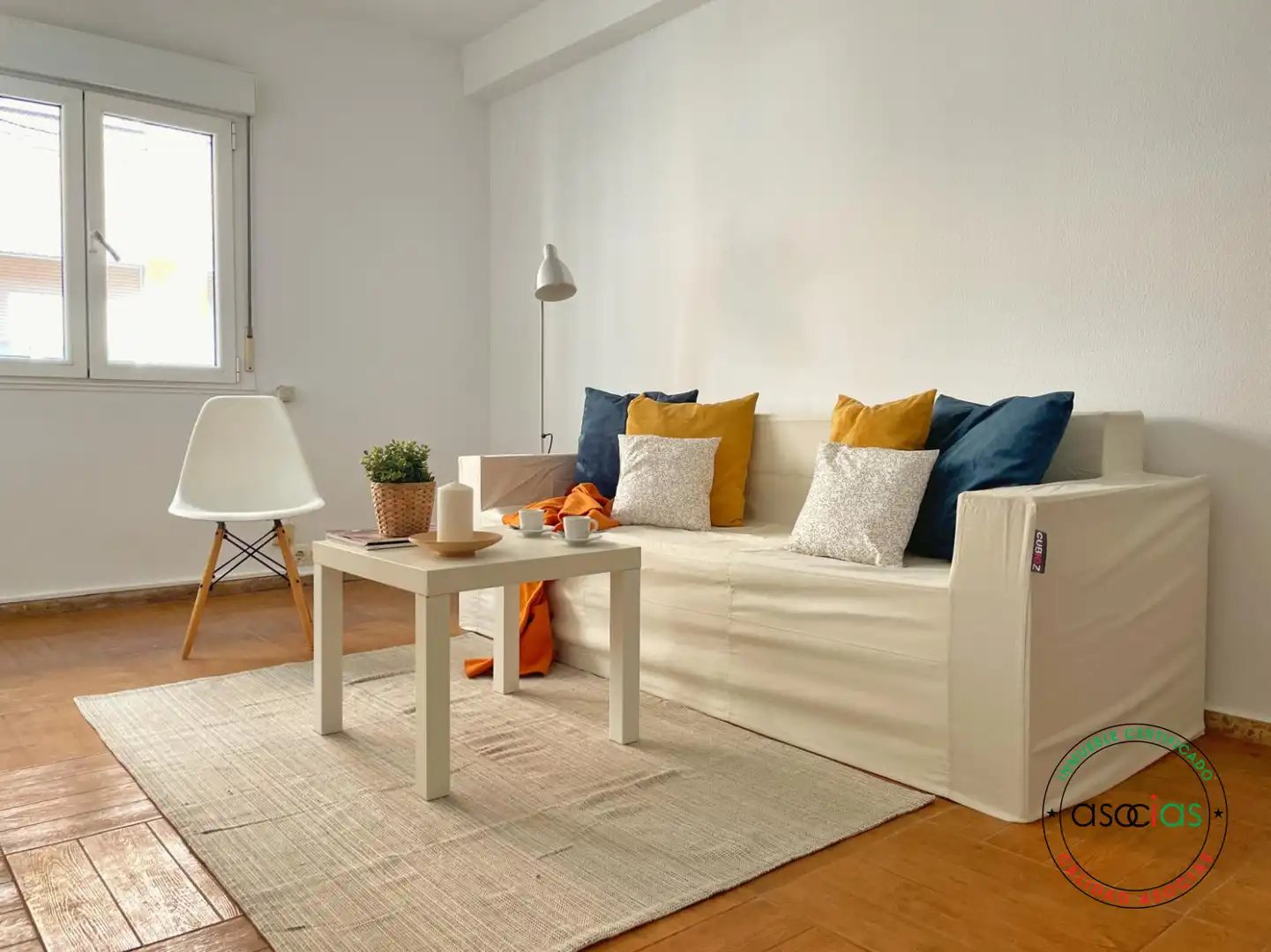 Wohnzimmer von Wohnung zum Verkauf in Gijón  mit Heizung, Parkett und Balkon