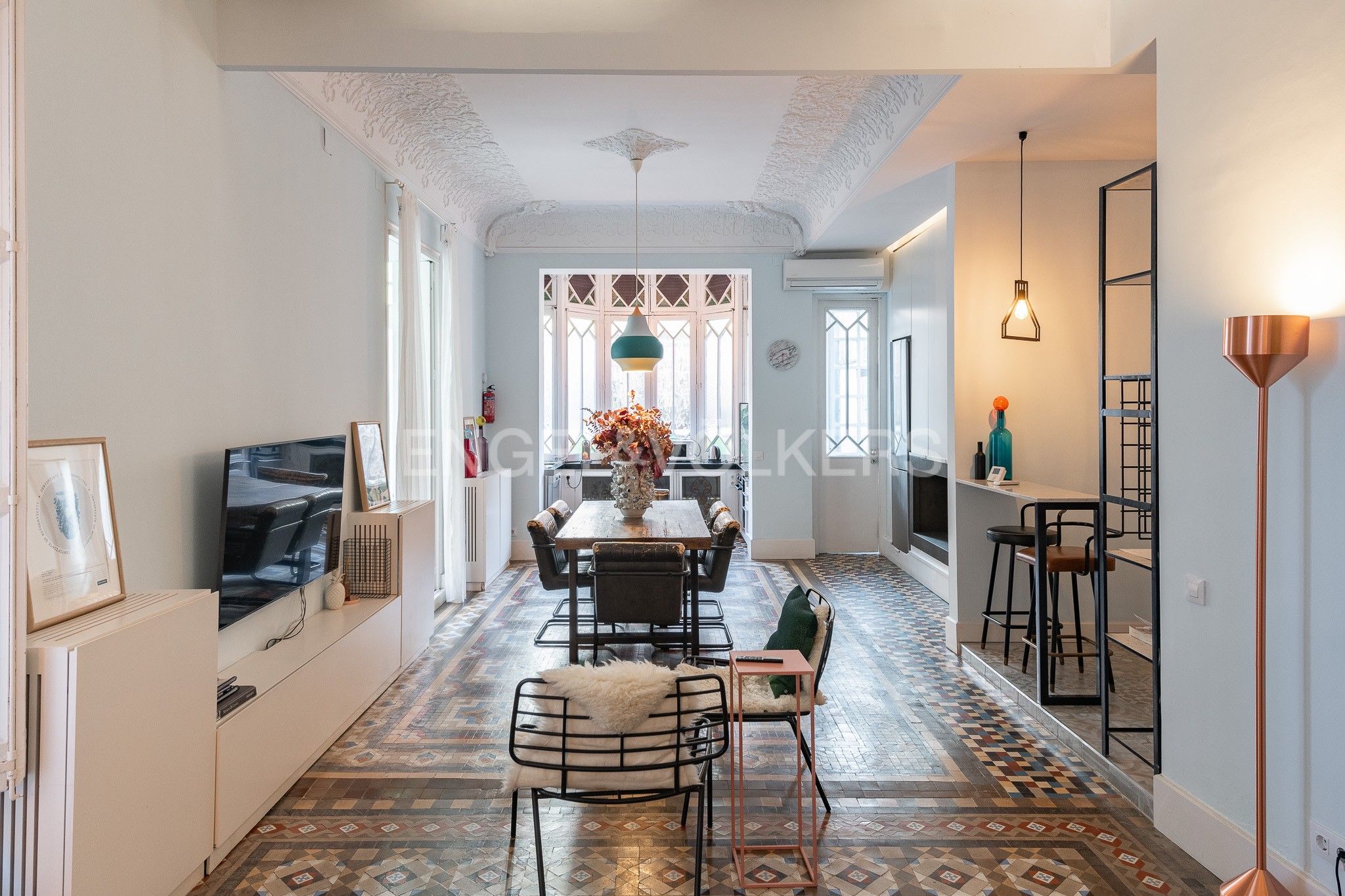 Living room of Apartment for sale in  Barcelona Capital  with Air Conditioner, Heating and Terrace
