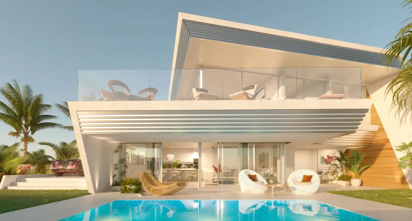 Terraza de Casa adosada en venta en Mijas con Aire acondicionado, Calefacción y Jardín privado