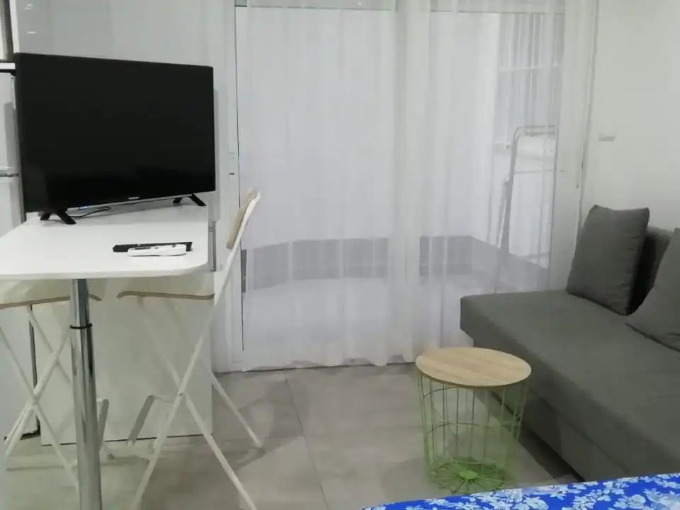 Sala d'estar de Estudi de lloguer en Alicante / Alacant amb Aire condicionat, Moblat i Forn