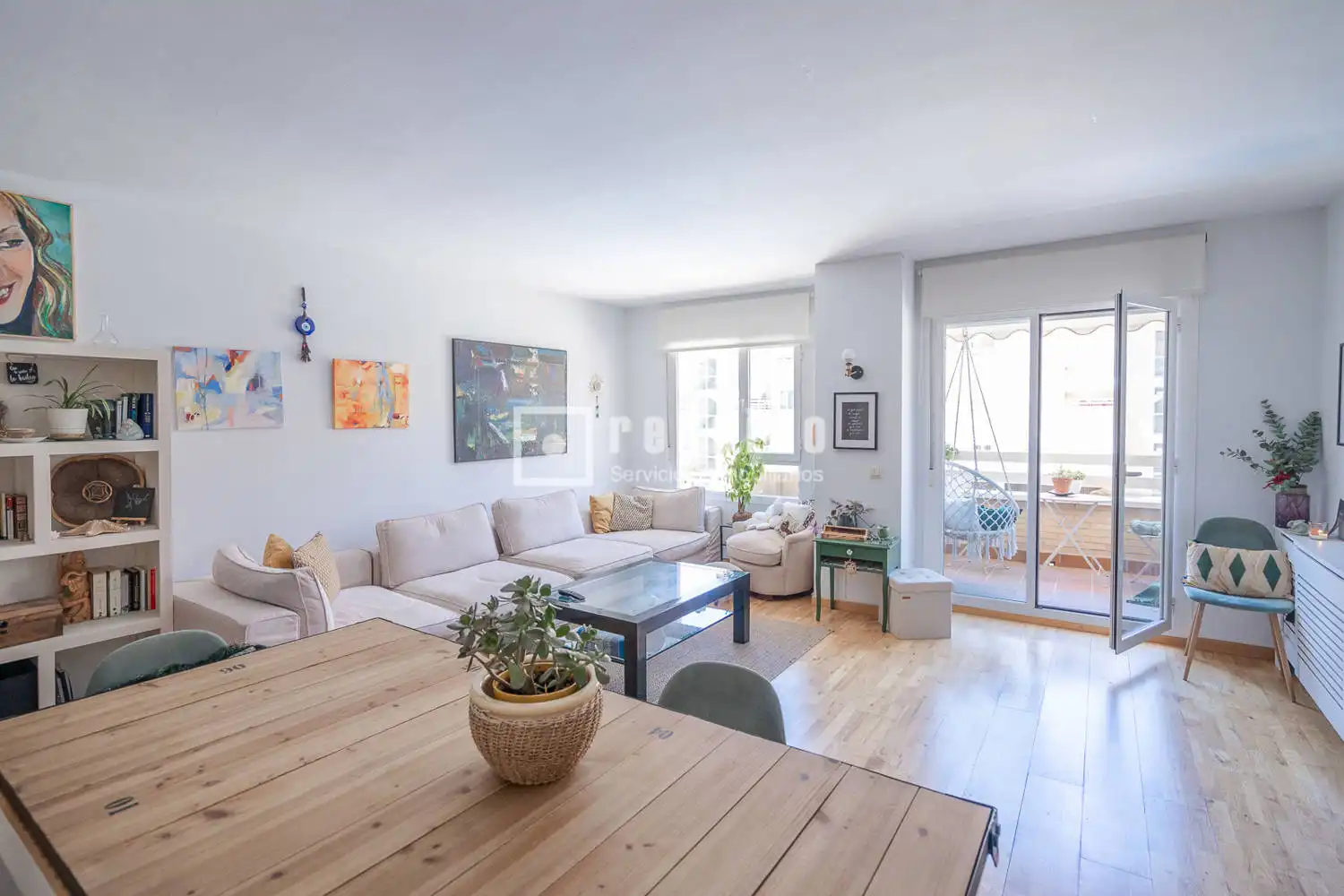 Wohnzimmer von Wohnung zum Verkauf in Arroyomolinos (Madrid) mit Klimaanlage, Heizung und Privatgarten