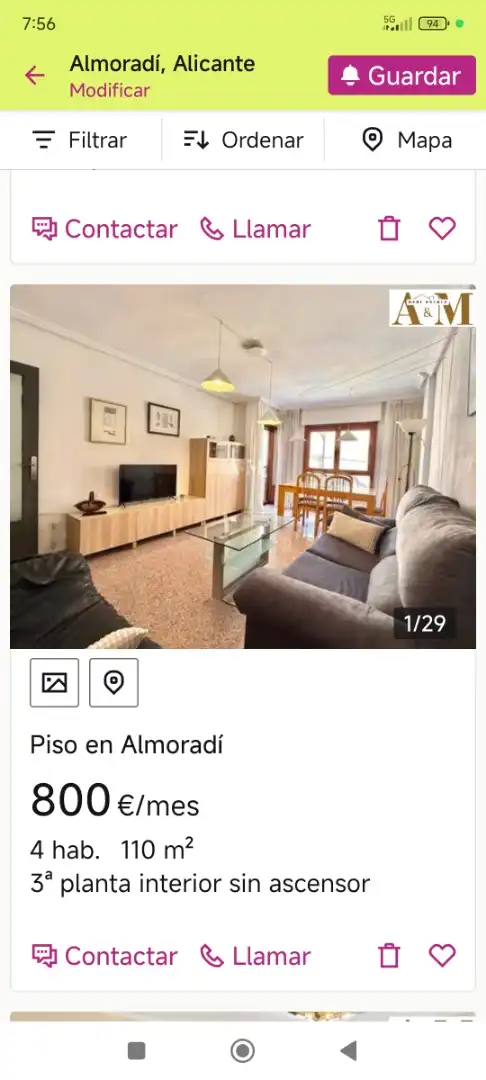 Sala d'estar de Pis de lloguer en Almoradí, Alicante