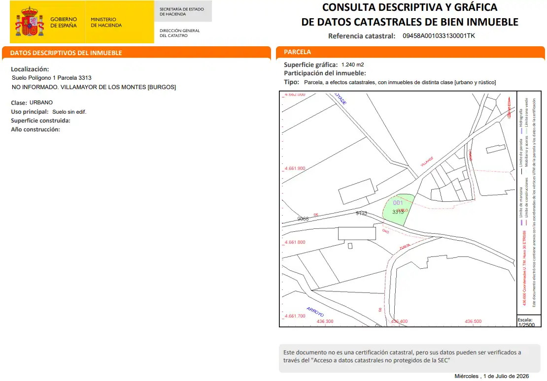 Residencial en venta en Villamayor de los Montes