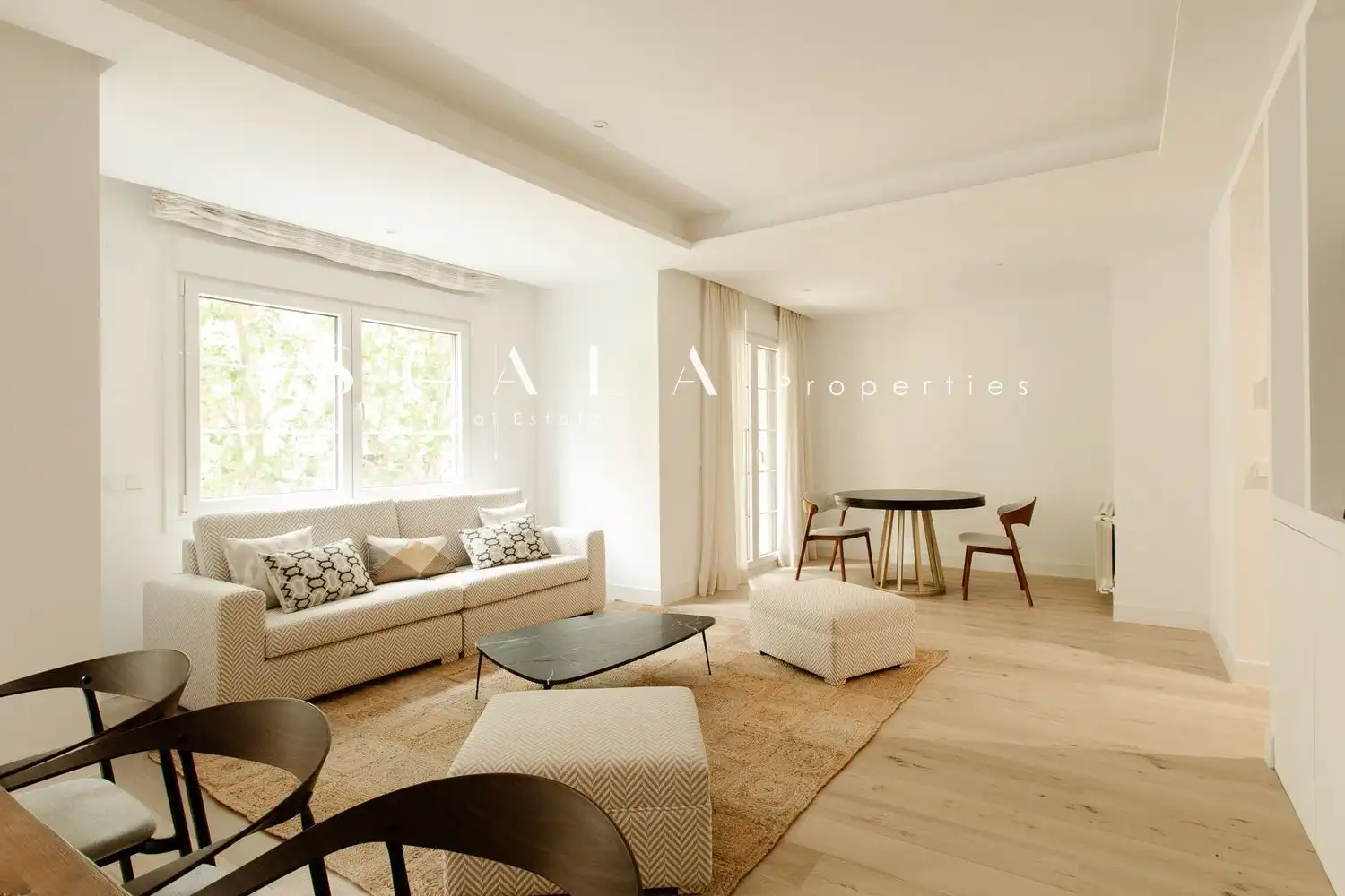 Living room of Flat for rent in  Madrid Capital  with Air Conditioner, Heating and Terrace
