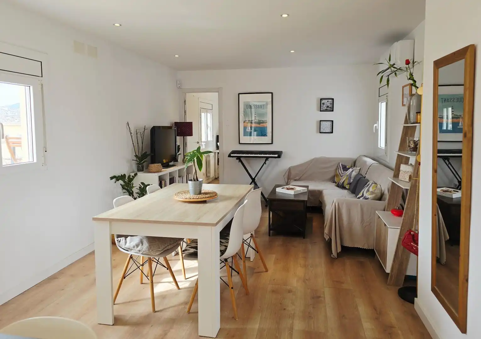 Sala de estar de Ático en venta en Barcelona con Aire acondicionado, Calefacción y Parquet