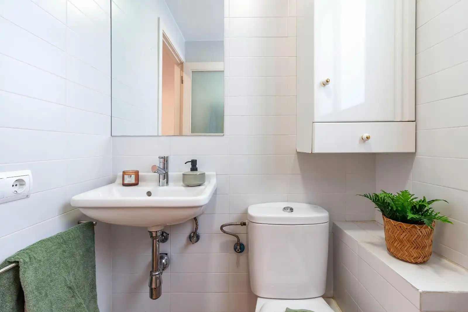 Badezimmer von Wohnung zum Verkauf in Sabadell mit Heizung, Parkett und Terrasse