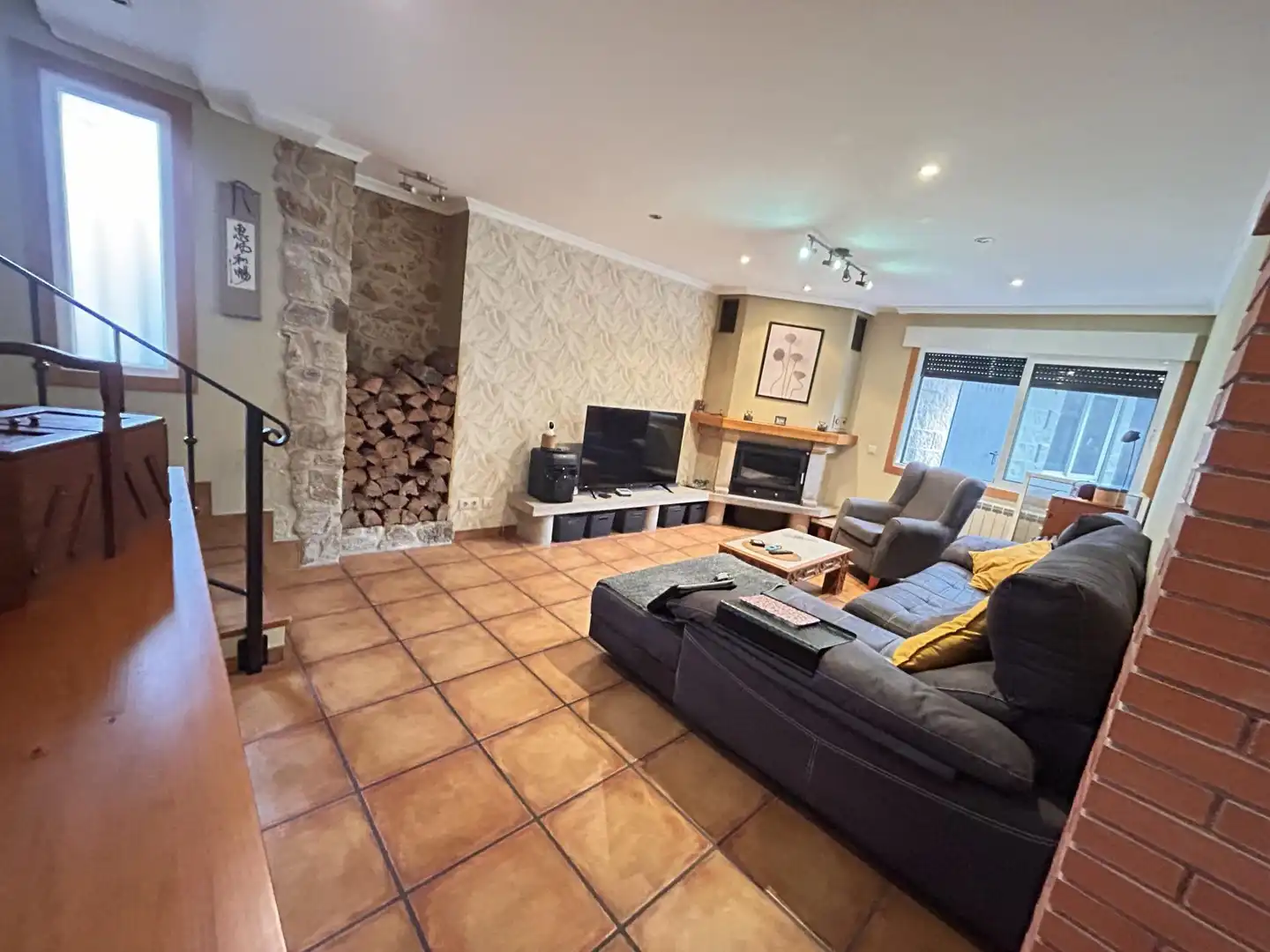 Living room of Houses for sale in Poio  with Heating, Terrace and Furnished