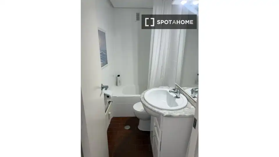 Bathroom of Flat for rent in Madrid  with Air Conditioner, Heating and Furnished