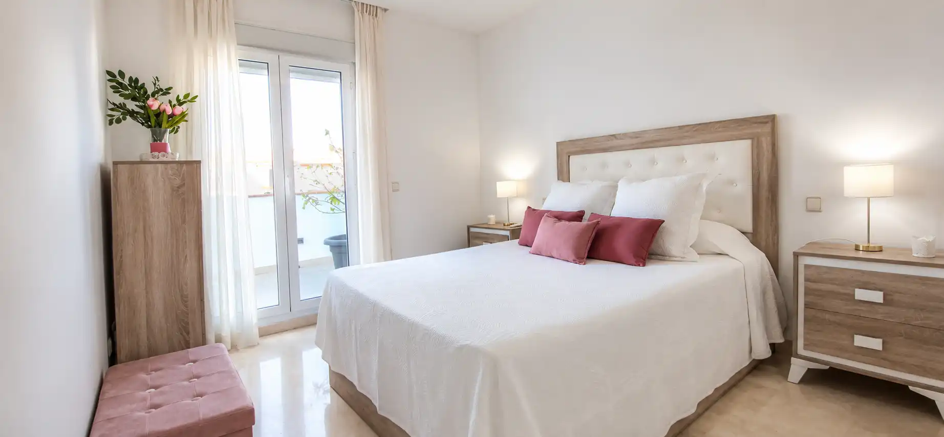 Habitación de Apartamento de alquiler en Mijas con Aire acondicionado, Calefacción y Terraza