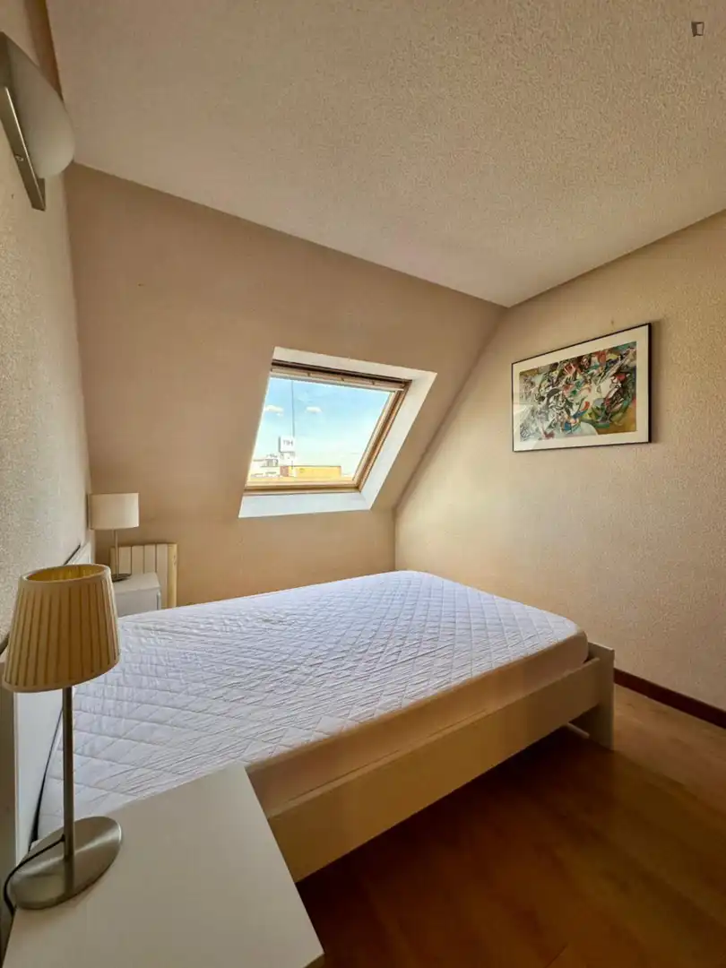 Dormitori de Apartament de lloguer en Madrid amb Calefacció, Moblat i Forn