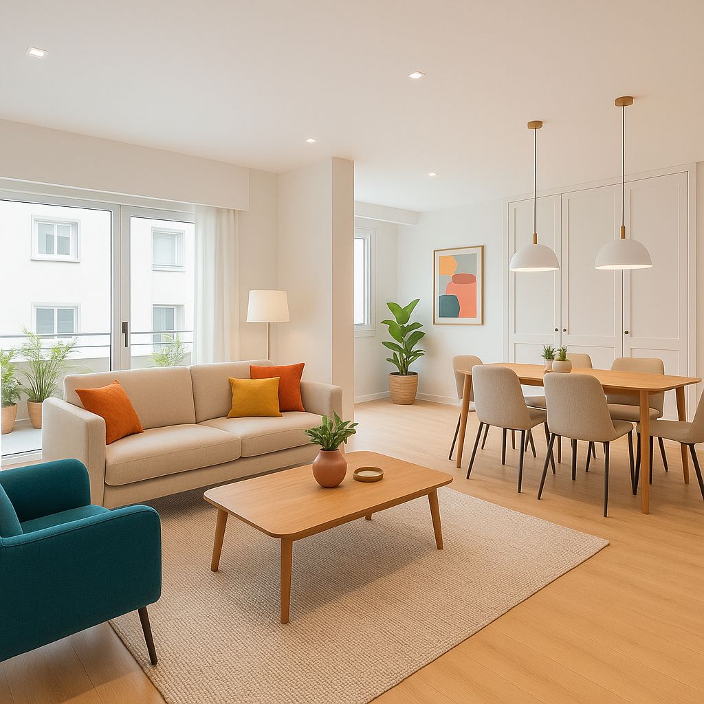 Sala de estar de Piso en venta en  Madrid Capital con Aire acondicionado, Calefacción y Parquet