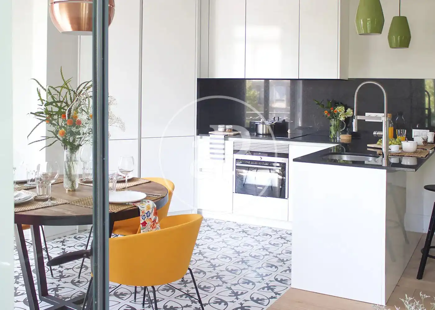 Küche von Wohnung zur Miete in Madrid mit Klimaanlage, Heizung und Möbliert
