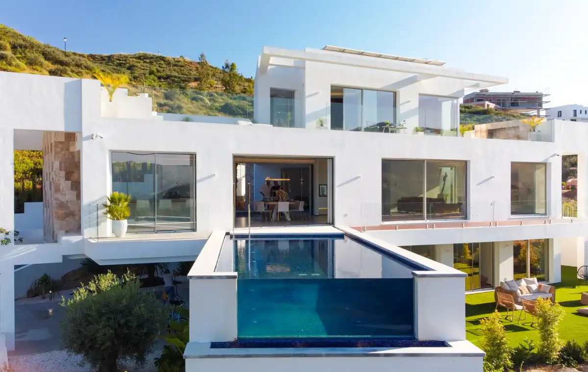 Exterior view of Houses for sale in Mijas  with Air Conditioner, Private garden and Terrace