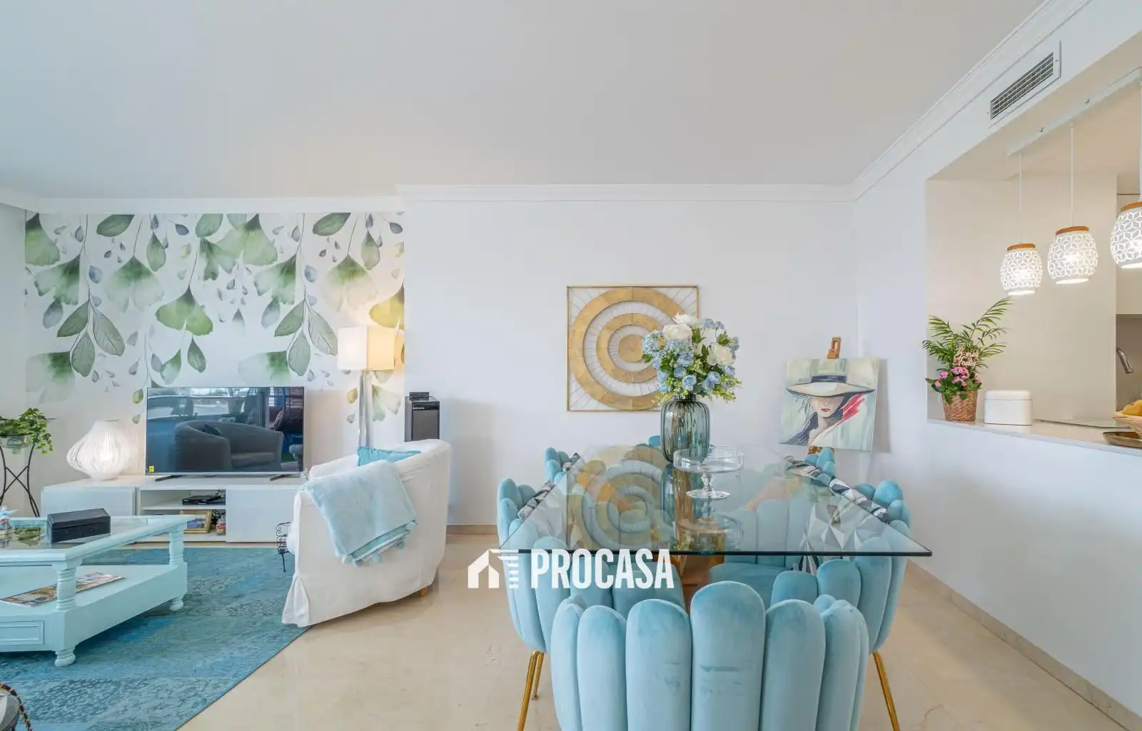 Esszimmer von Wohnung zum Verkauf in Empuriabrava mit Klimaanlage, Heizung und Terrasse