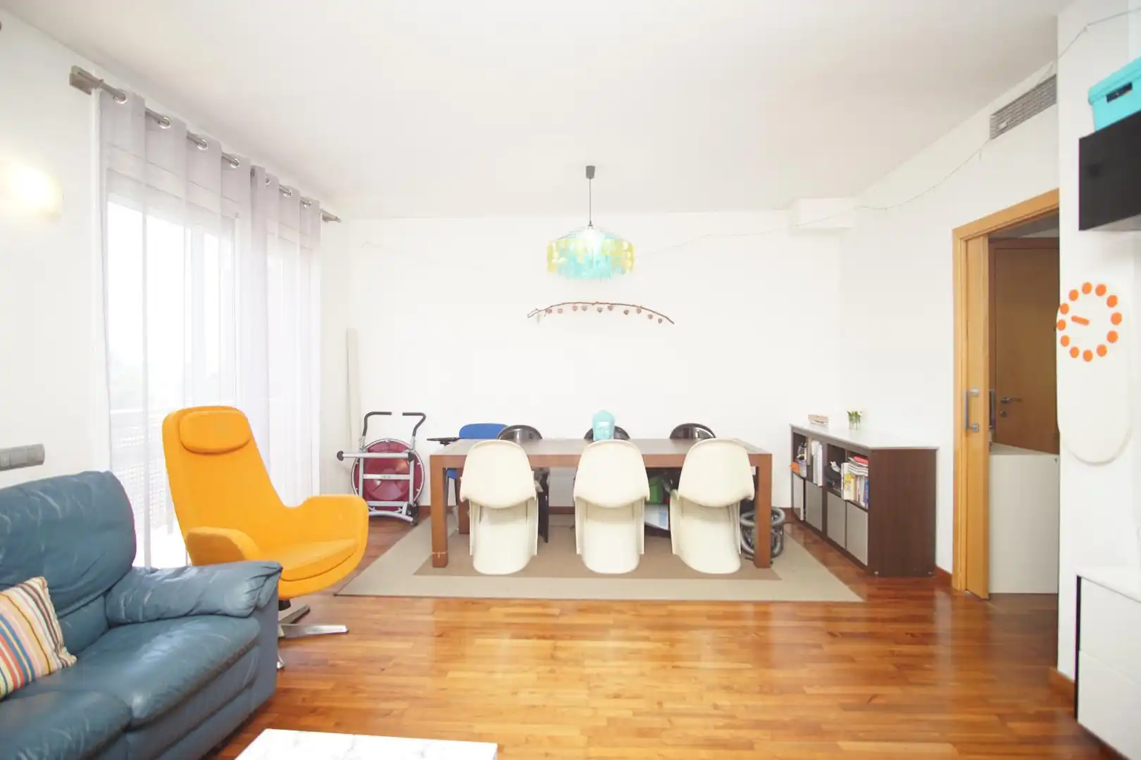 Sala de estar de Casa o chalet en venta en Barcelona con Aire acondicionado, Parquet y Terraza