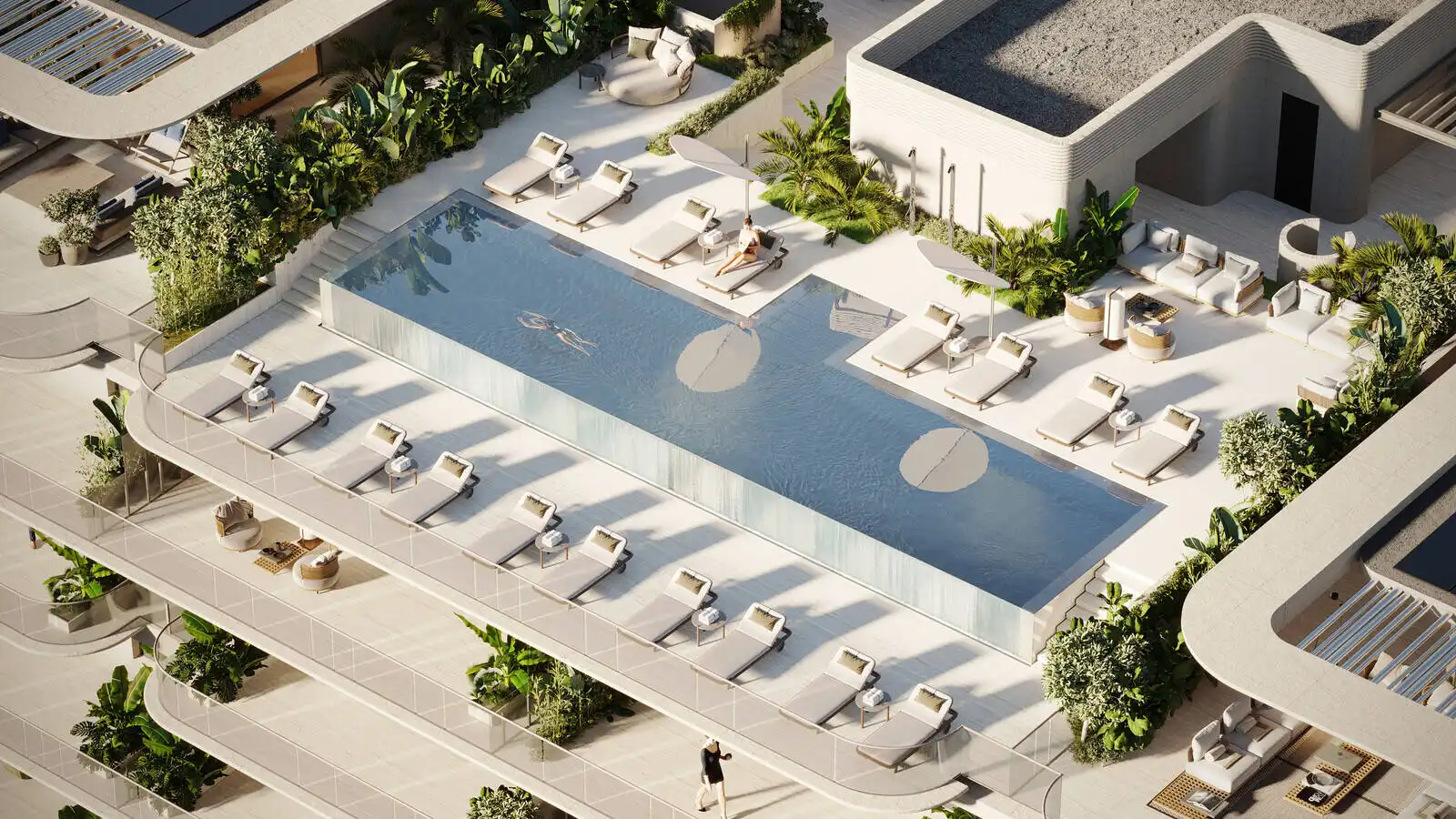 Swimming pool of Apartments for sale in Estepona  with Air Conditioner, Terrace and Storage room
