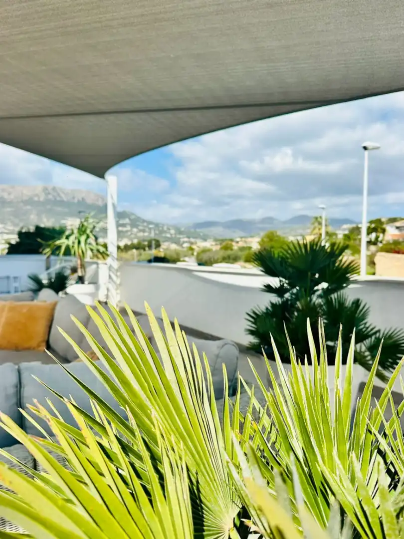 Terraza de Apartamento en venta en Calpe / Calp con Aire acondicionado, Calefacción y Jardín privado