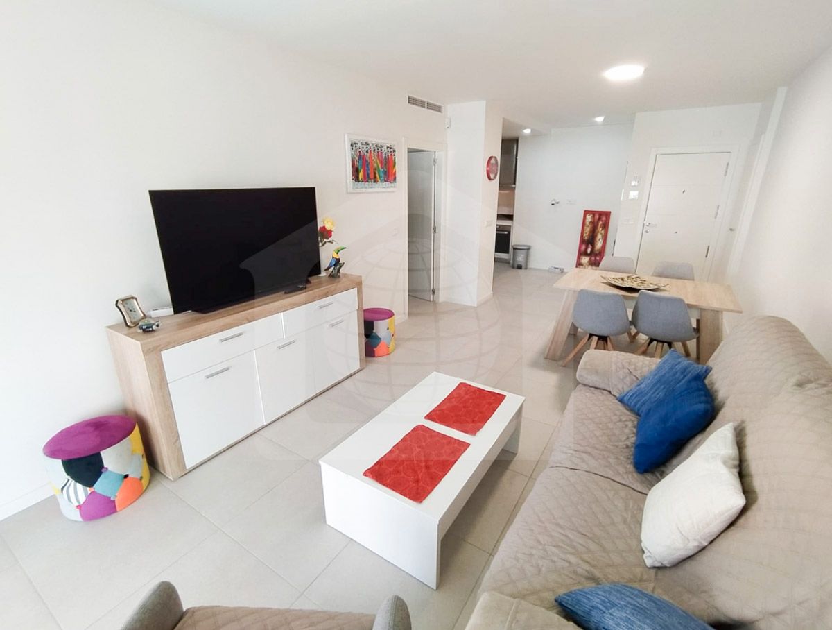 Living room of Apartment to rent in Málaga Capital  with Terrace, Furnished and Community pool
