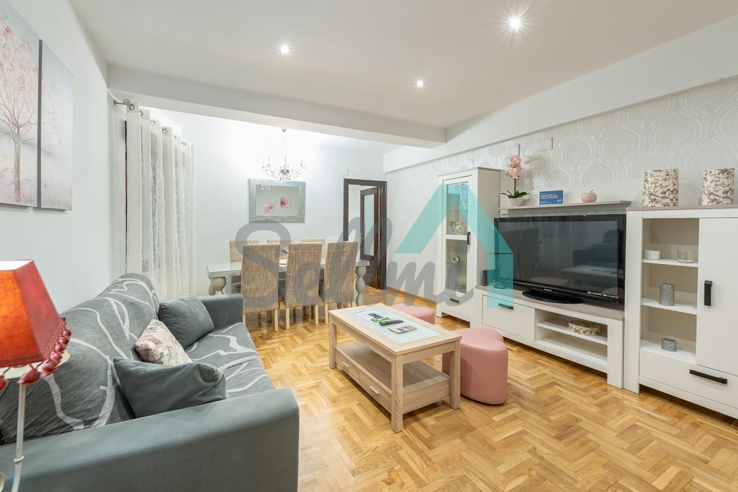 Sala de estar de Piso en venta en Gijón  con Calefacción, Parquet y Trastero