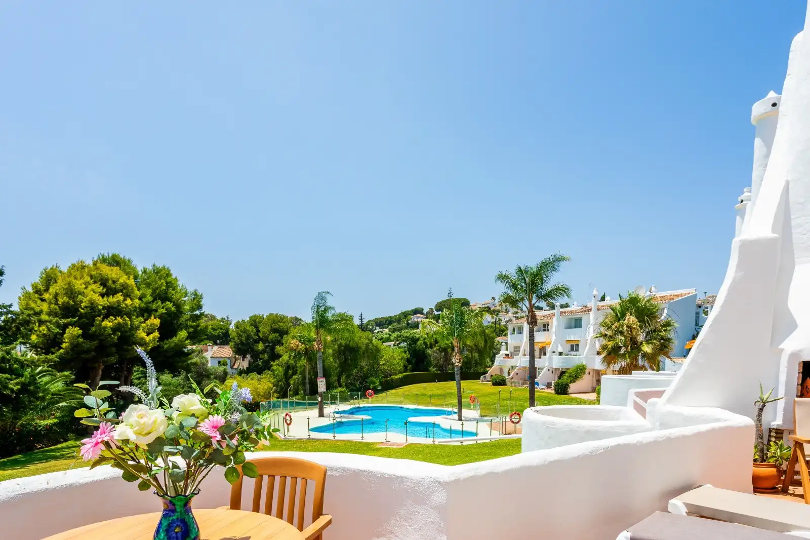 Jardín de Ático de alquiler en Mijas con Aire acondicionado, Terraza y Piscina