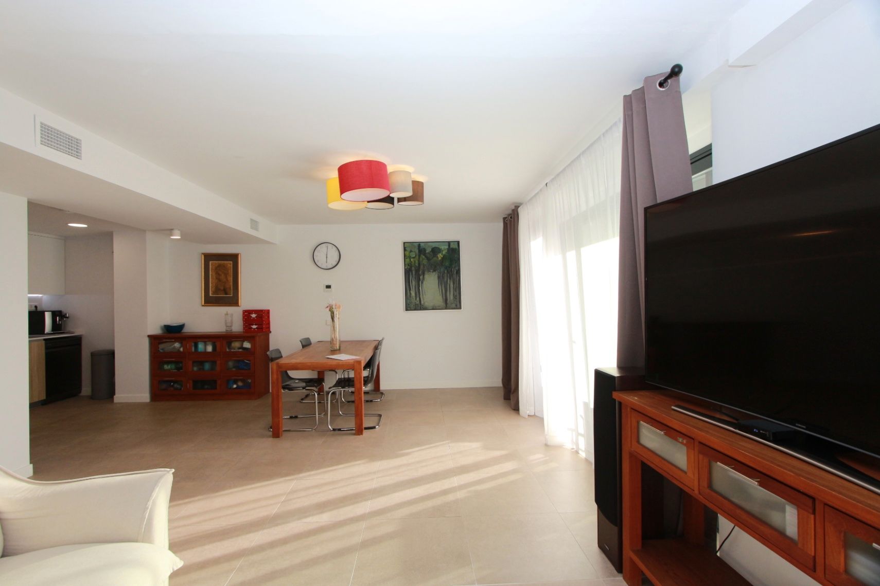 Living room of Apartment for sale in Calpe / Calp  with Air Conditioner, Private garden and Terrace