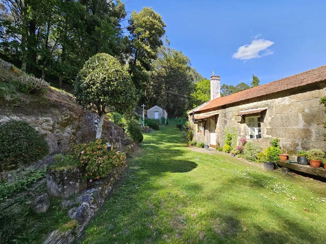 Jardín de Finca rústica en venta en A Cañiza   con Calefacción, Jardín privado y Terraza