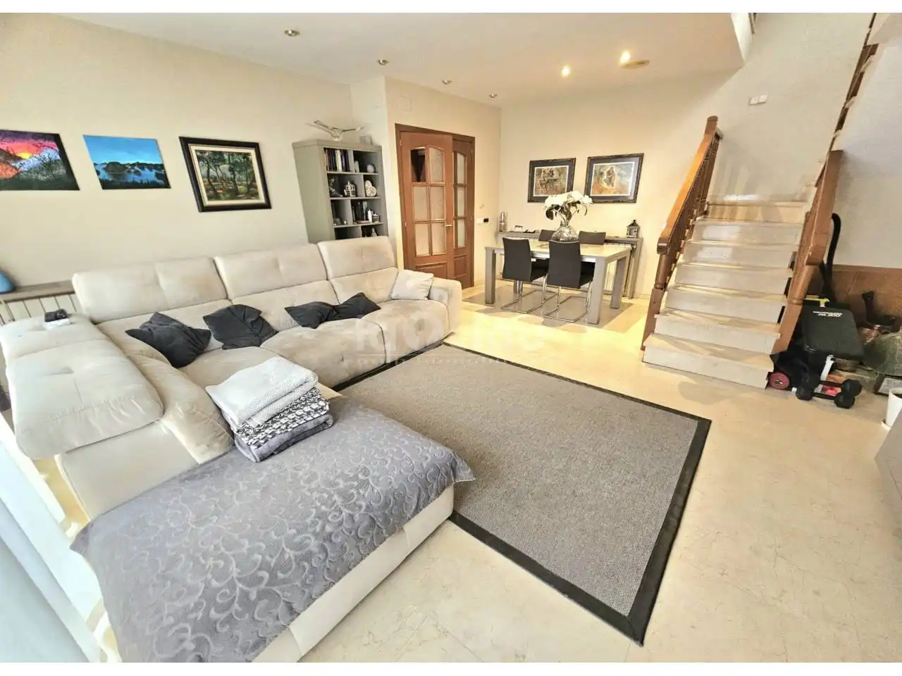 Sala de estar de Casa adosada en venta en Vic con Calefacción y Terraza