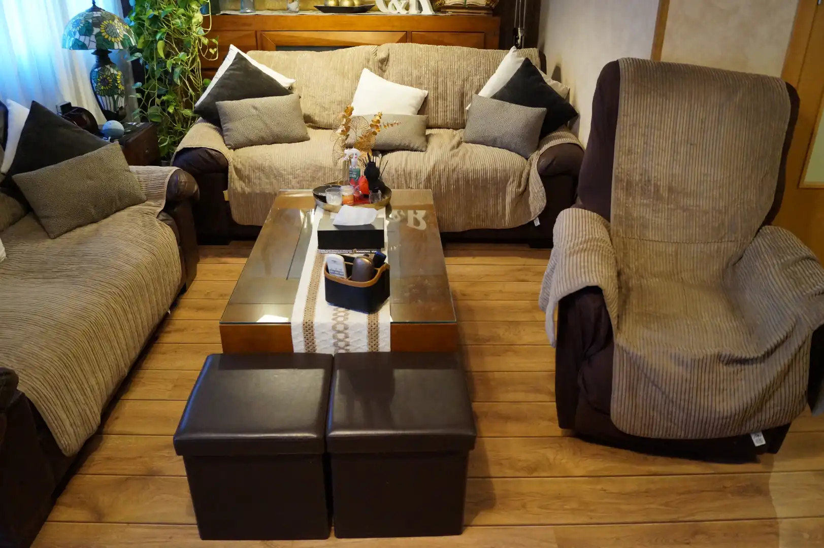 Sala de estar de Casa adosada en venta en Guadalajara con Jardín privado y Piscina