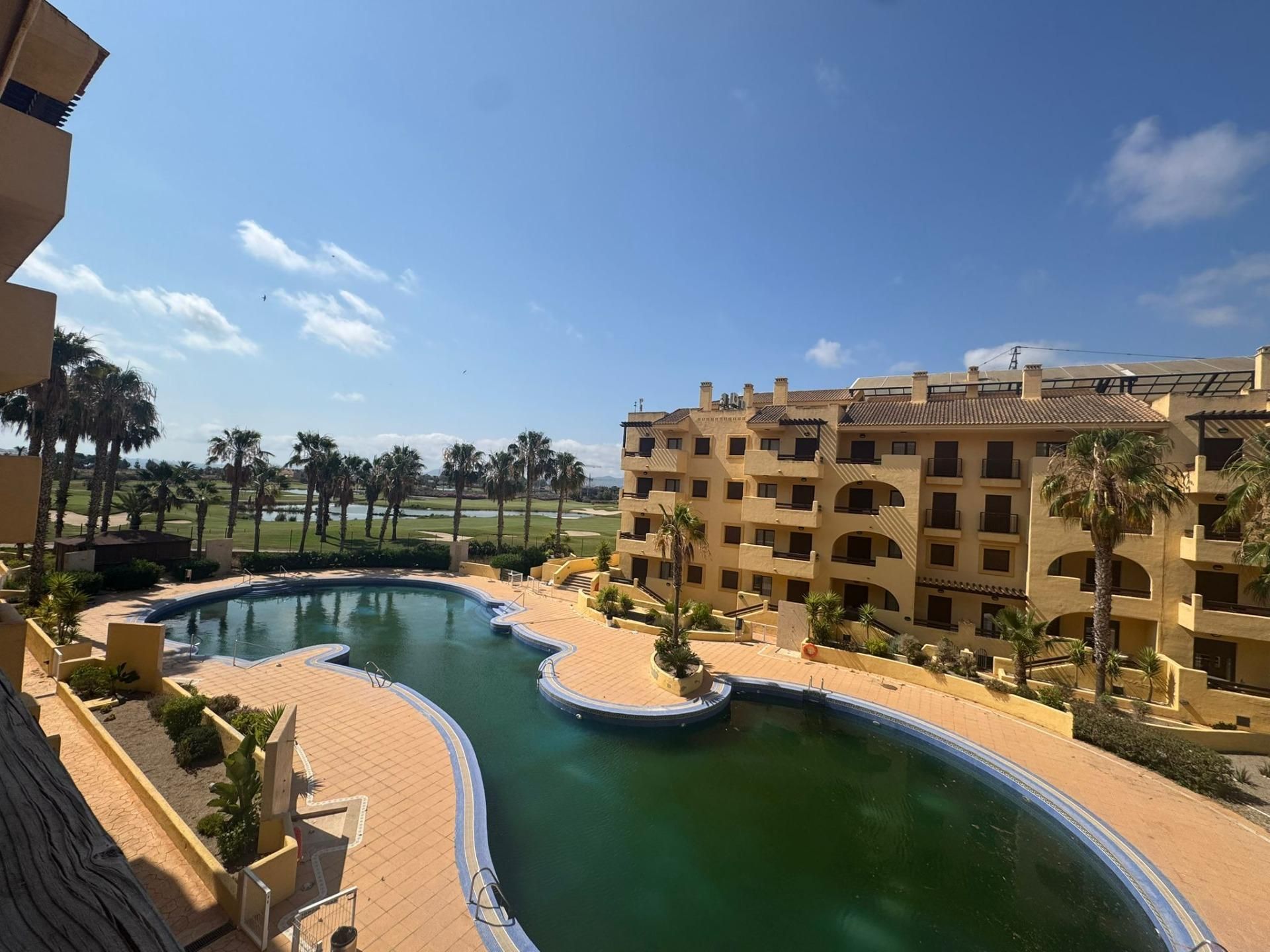 Swimming pool of Flat for sale in Los Alcázares  with Air Conditioner, Heating and Private garden