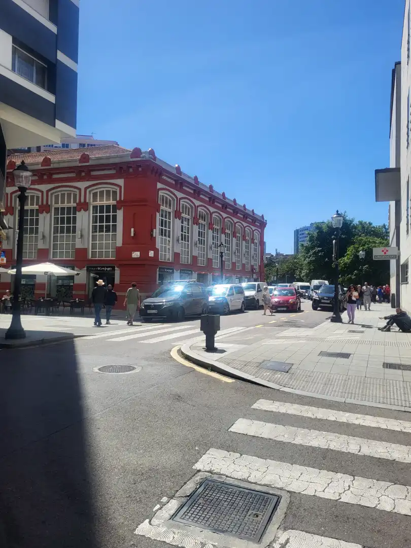 Vista exterior de Piso de alquiler en Gijón  con Calefacción, Parquet y Amueblado