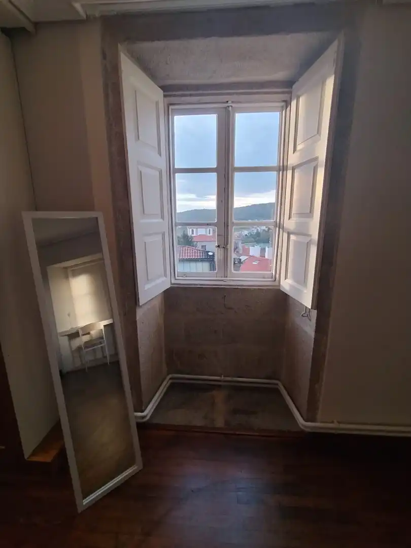 Terraza de Piso para compartir en Santiago de Compostela  con Calefacción, Parquet y Amueblado