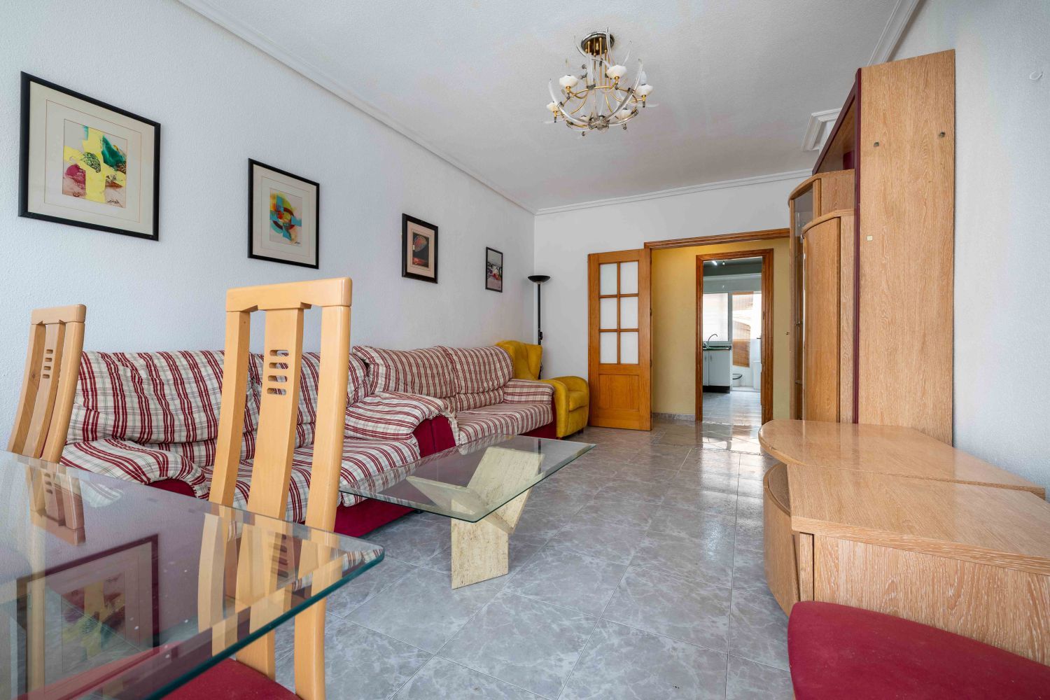 Sala de estar de Piso de alquiler en  Murcia Capital con Aire acondicionado, Calefacción y Balcón