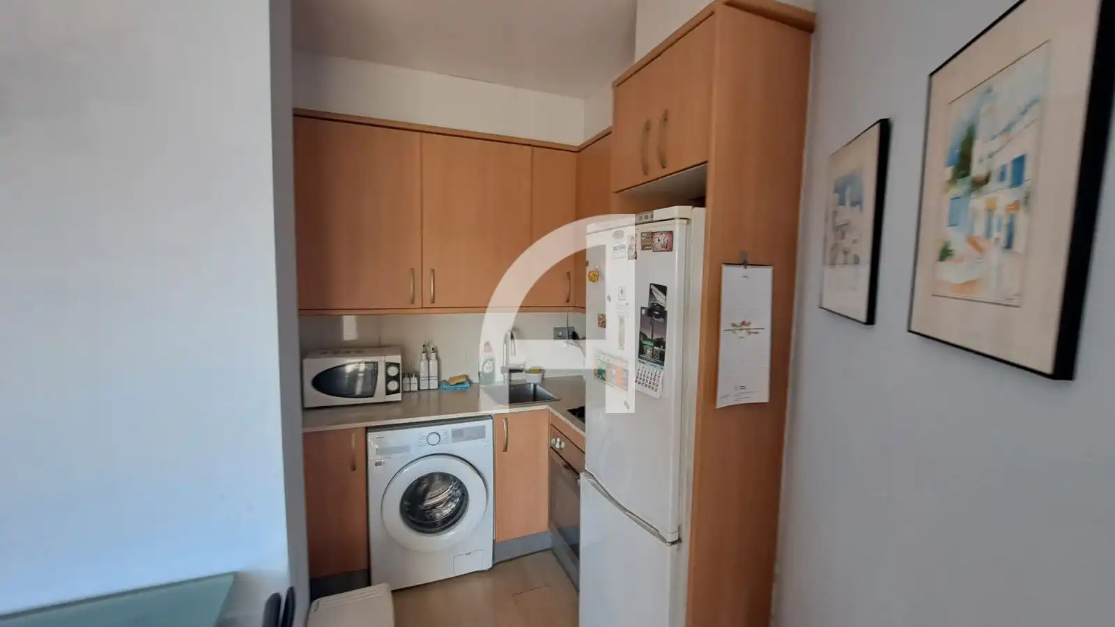 Cocina de Piso en venta en Terrassa con Calefacción, Terraza y Amueblado