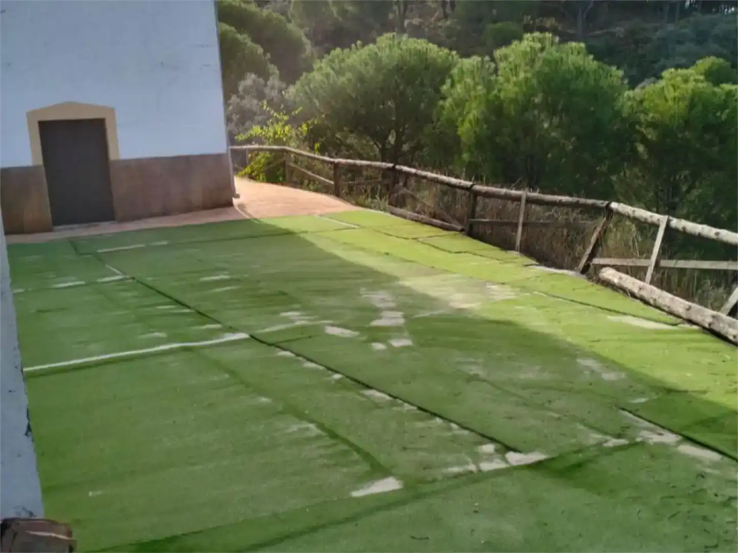 Terrasse von Wohnung zur Miete in Andújar mit Klimaanlage, Privatgarten und Schwimmbad