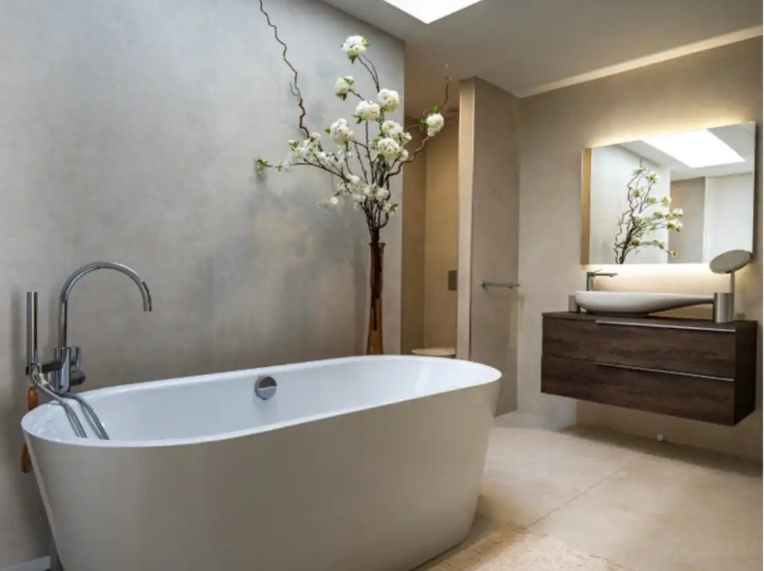 Baño de Casa o chalet de alquiler en Estepona con Aire acondicionado, Calefacción y Jardín privado