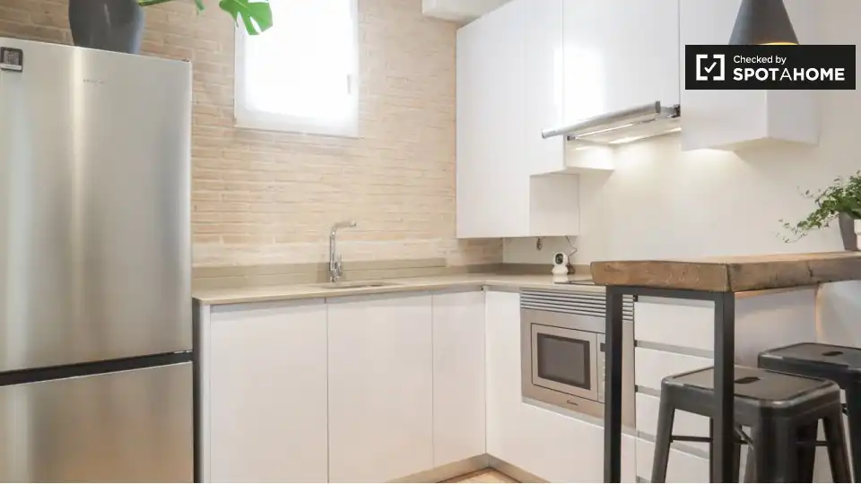 Kitchen of Flat for rent in Madrid  with Air Conditioner, Heating and Furnished