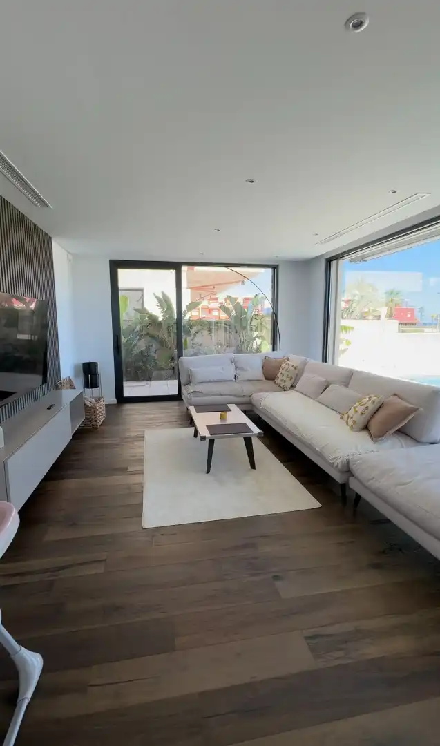 Sala de estar de Casa o chalet en venta en Pilar de la Horadada con Aire acondicionado, Jardín privado y Terraza