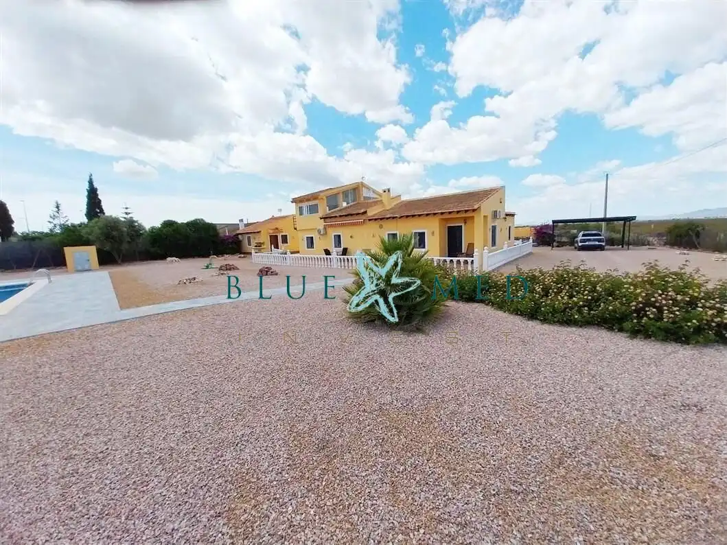 Vista exterior de Casa o chalet en venta en Alhama de Murcia con Aire acondicionado, Calefacción y Jardín privado