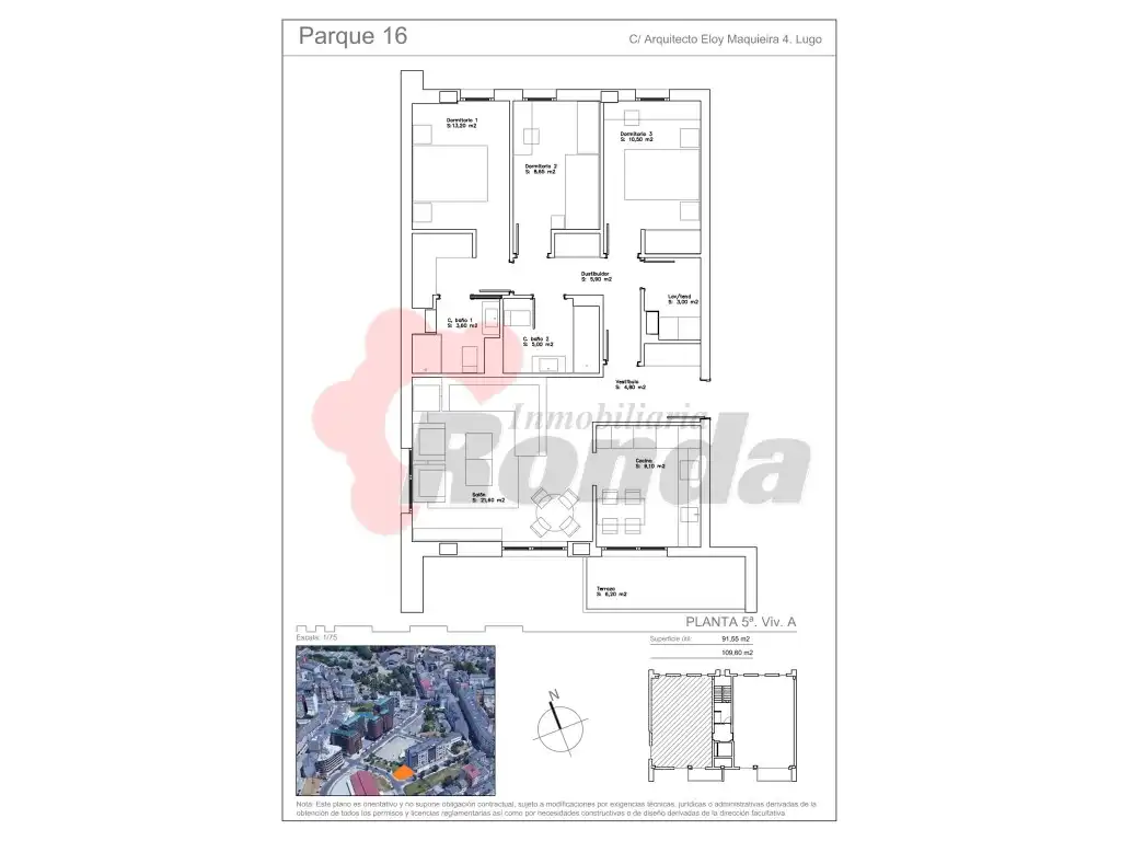 Piso en venta en Lugo con Calefacción y Terraza