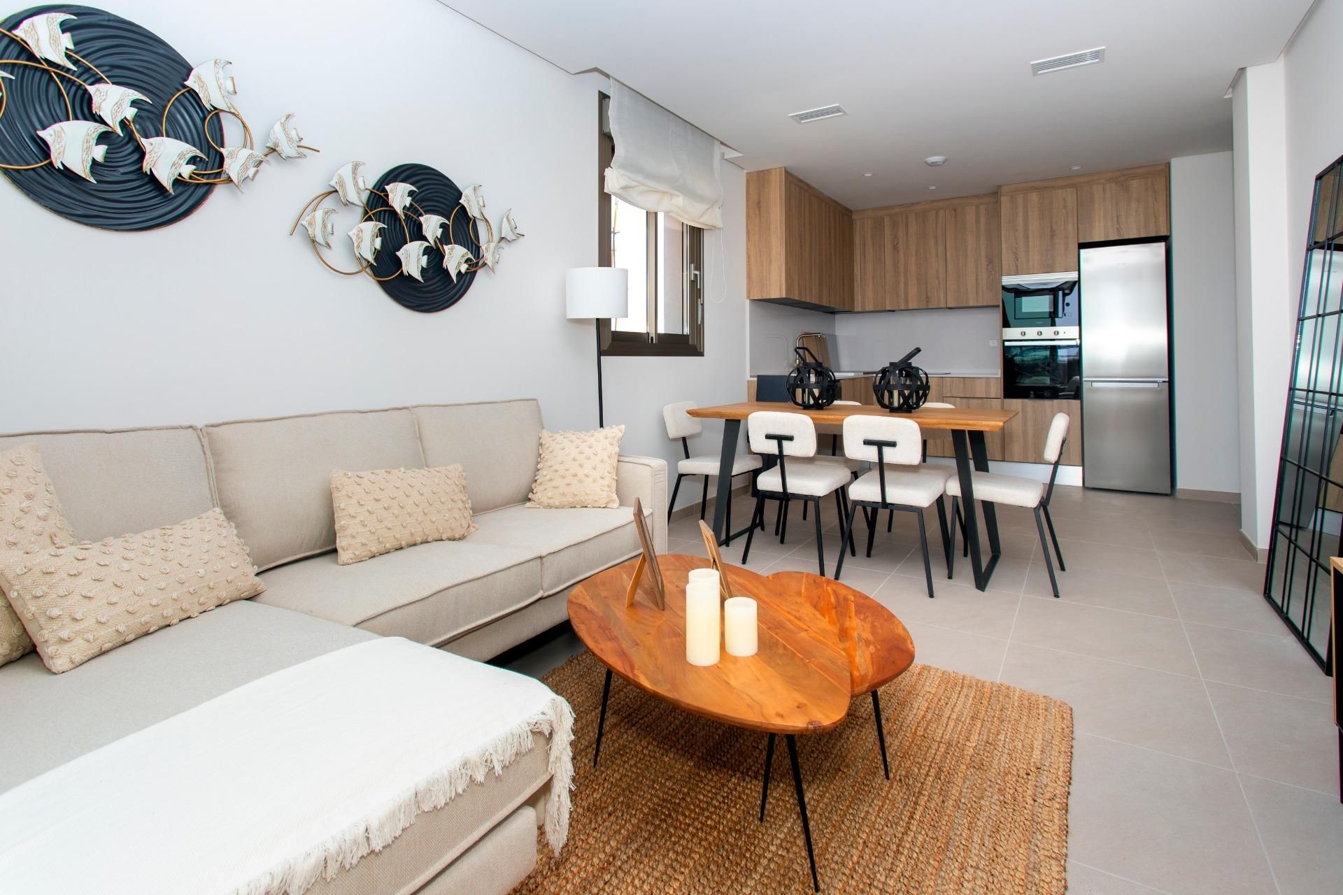 Living room of Flat for sale in Santa Pola  with Air Conditioner, Private garden and Terrace