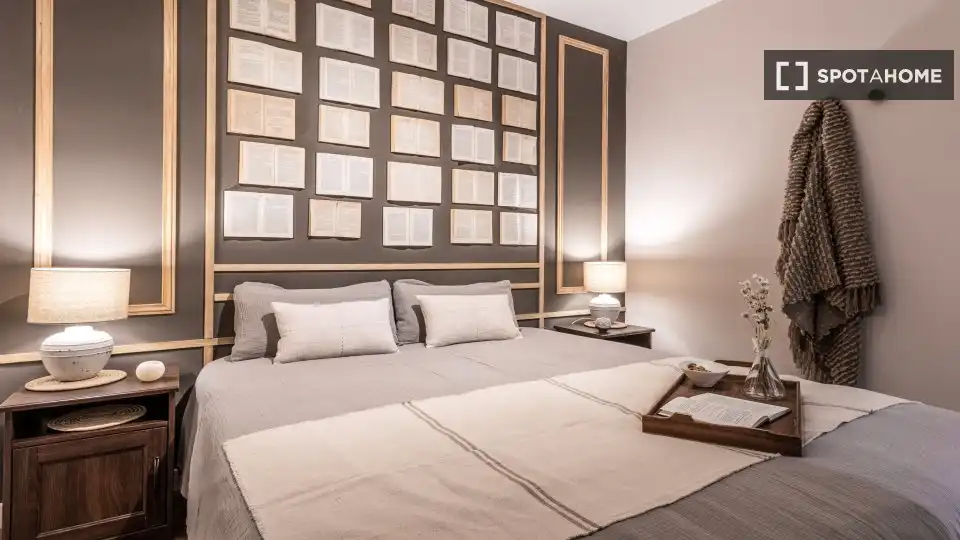 Habitación de Apartamento para compartir en Madrid con Aire acondicionado, Terraza y Amueblado
