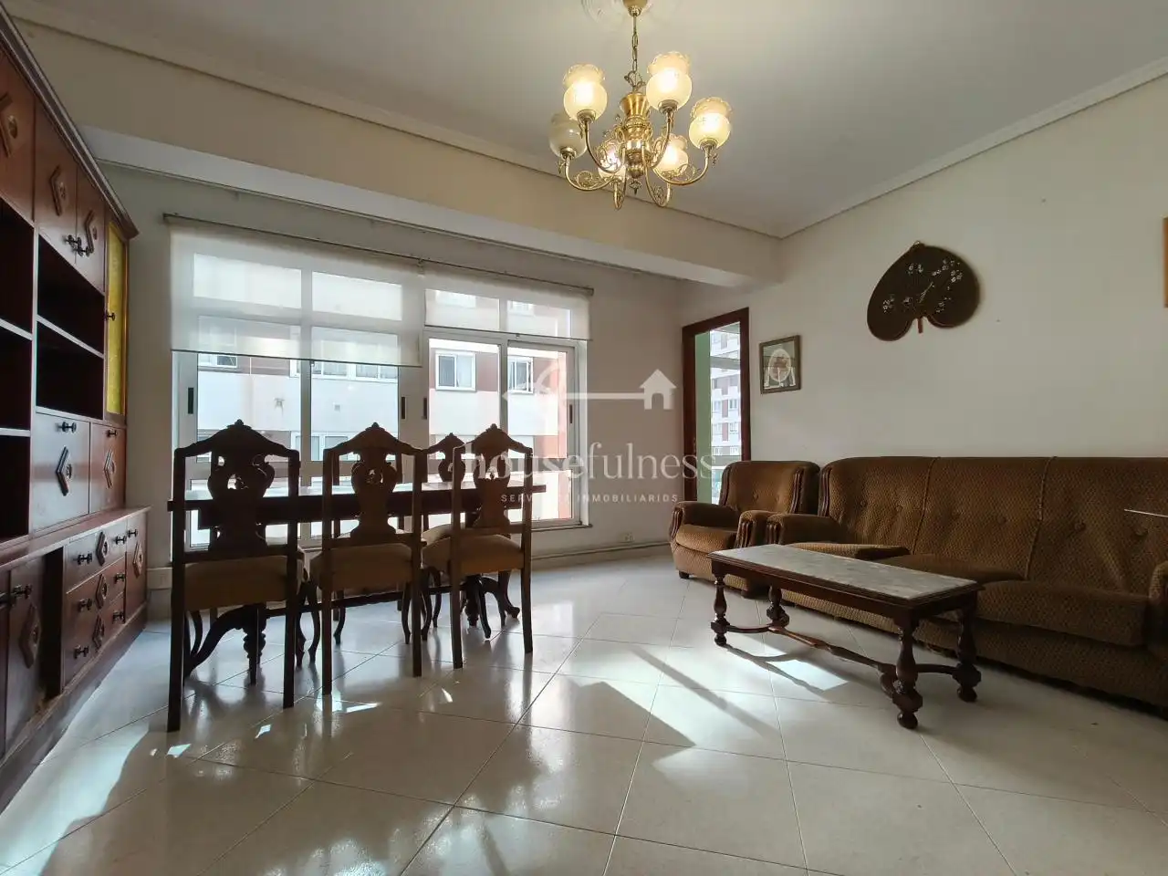 Sala d'estar de Pis en venda en Fene amb Calefacció, Parquet i Moblat