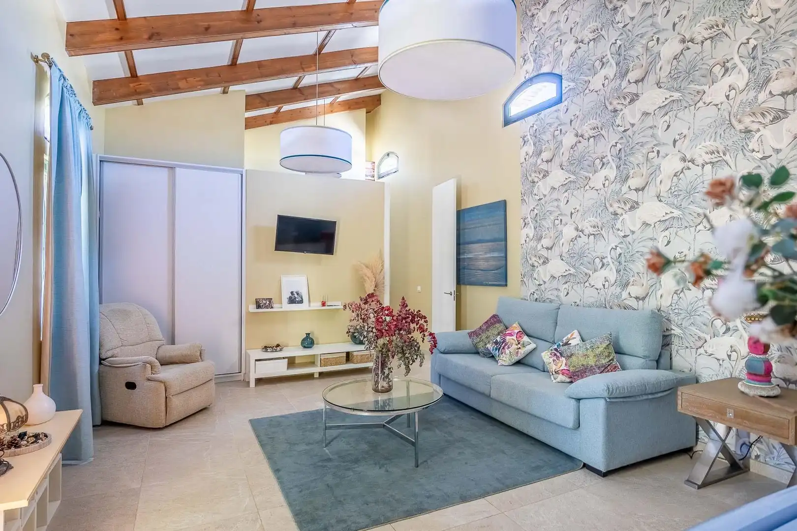 Living room of Houses for sale in Jerez de la Frontera  with Air Conditioner, Private garden and Terrace