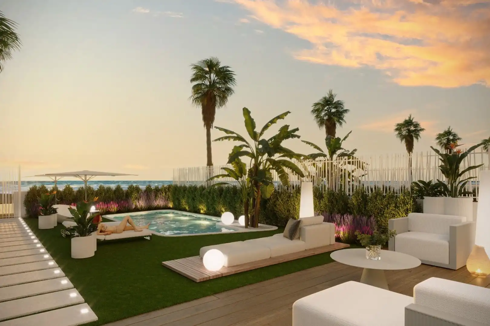 Terrace of Flat for sale in La Manga del Mar Menor  with Air Conditioner, Heating and Private garden
